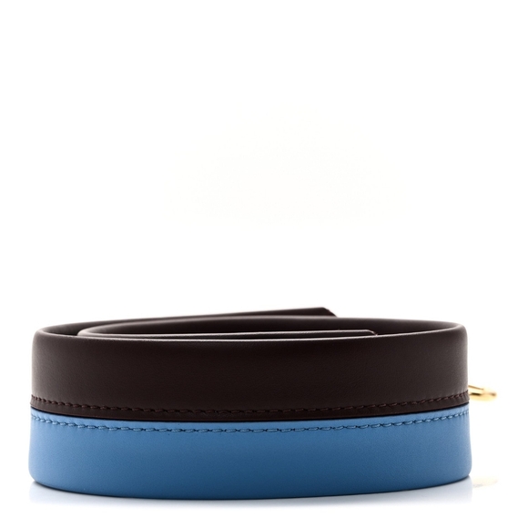 Authenticated Louis Vuitton LV Calfskin Cluny MM Shoulder Strap in Blue Glacial - Picture 5 of 16